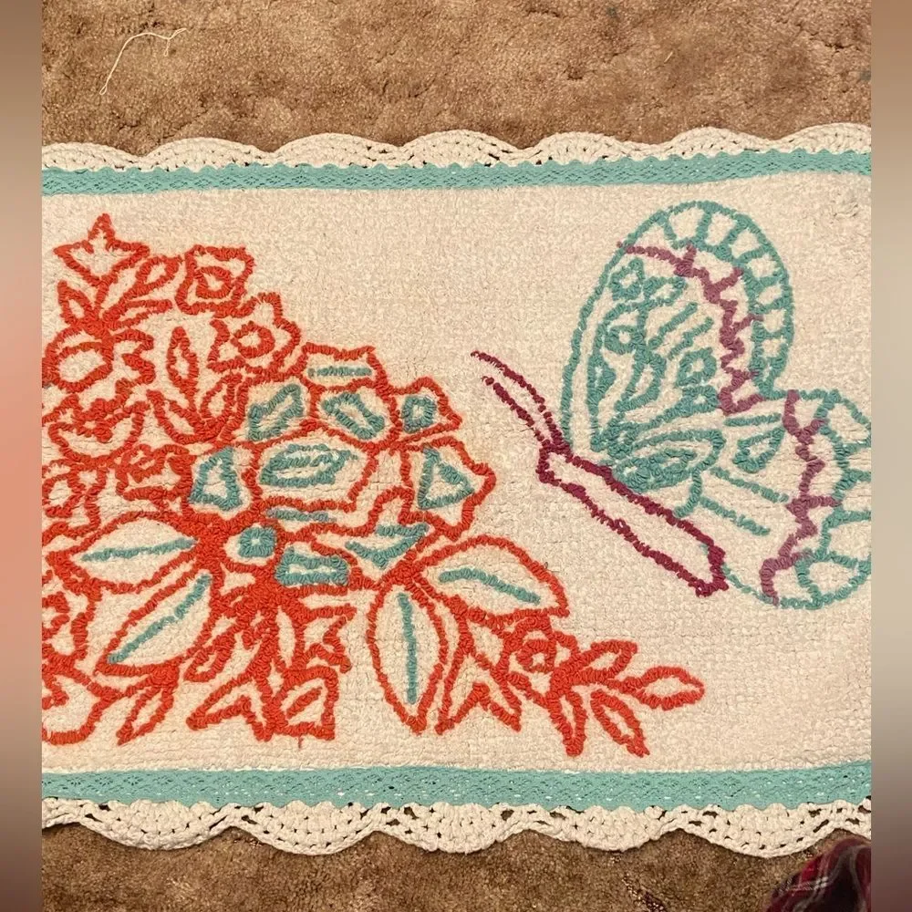NWT Pioneer Woman Butterfly Garden Bath Rug 20” x 32”